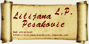 Lilijana Pešaković vizit kartica